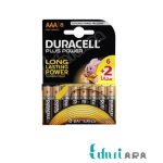 باتری نیم قلمی دوراسل مدل Plus Power بسته 6 + 2 عددی
