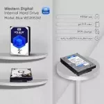 هارددیسک اینترنال وسترن دیجیتال مدل Blue 20EZAZ ظرفیت 2 ترابایت