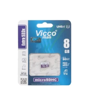 کارت حافظه میکرو 8 گیگ ویکومن Vicco Man Extra 533X U1 80MBps بدون خشاب