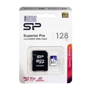 کارت حافظه میکرو سیلیکون پاور 128 گیگ silicon power Superior Pro با آداپتور