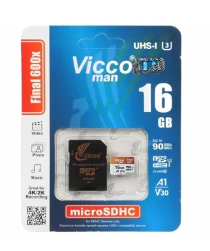 کارت حافظه میکرو 16 گیگ ویکومن Vicco man Final 600x U3 90MB/s