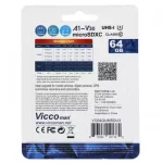 کارت حافظه میکرو ۶۴ گیگ ویکومن Vicco Man Final 600x Plus U3 90MB/s + رم ریدر