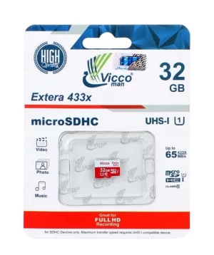 کارت حافظه میکرو ۳۲ گیگ ویکومن Vicco Man Extera 433X 65MB/s
