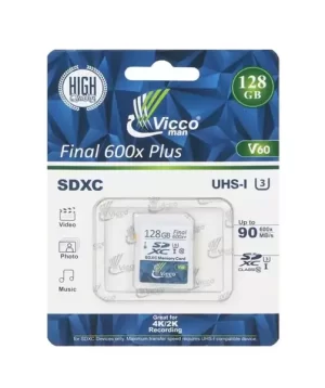 کارت حافظه اس دی 128 گیگ ویکومن Vicco Man Final 600x Plus U3 90MB/s