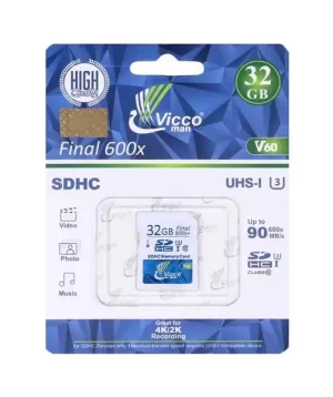 کارت حافظه اس دی 32 گیگ ویکومن Vicco Man Final 600x U3 90MB/s