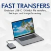 هارد دیسک اکسترنال لسی مدل MOBILE DRIVE NEW FACE USB-C3.2 GEN1 ظرفیت 5 ترابایت