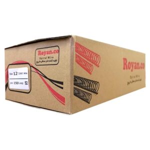 فنر مارپیچ رویان شماره 12 مدل فلزی روکش سفید بسته 150 عددی