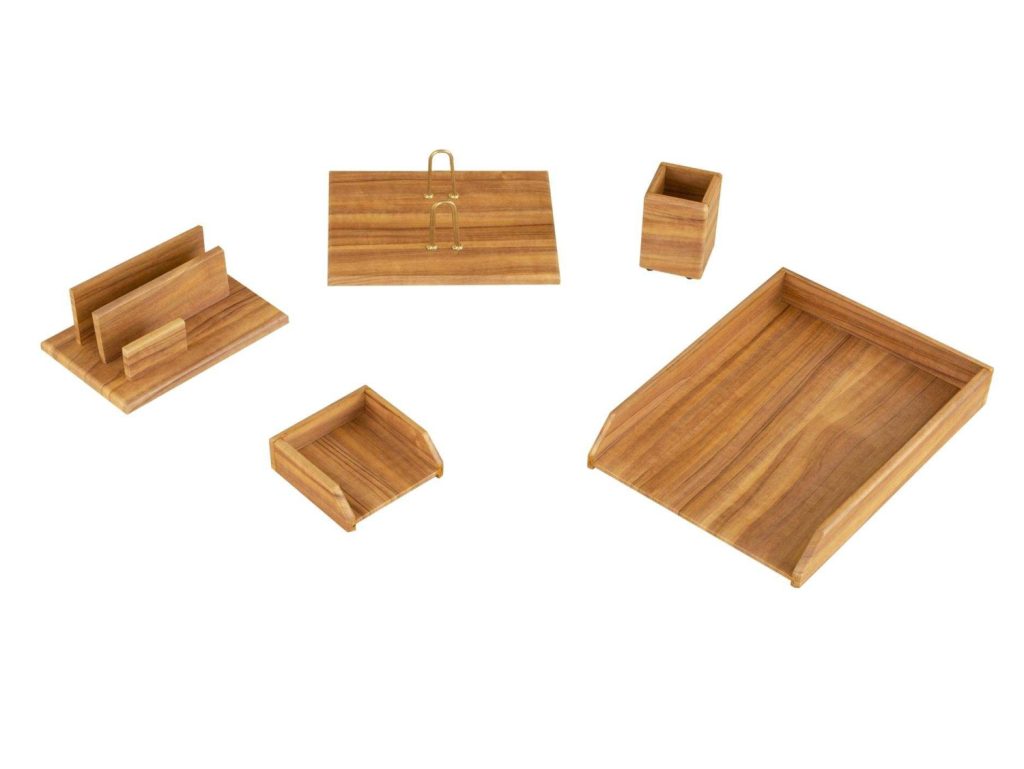 خرید ست رومیزی مدیریتی 5 تیکه قائم کد 205 رنگ آنتیک