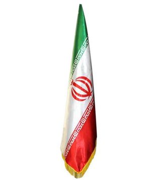 خرید پرچم ایران تشریفاتی سایز 150 × 90 سانتی متر مدل شهاب تحریر