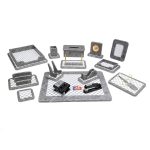 فروش ست رومیزی مدیریتی چوب و چرم 17 تیکه قائم کد 917