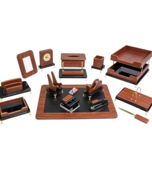 خرید ست رومیزی مدیریتی 17 پارچه لاکچری پایه دار قائم کد 317P