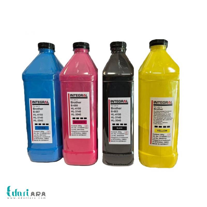 خرید ست رنگی تونر شارژ اینتگرال برادر ۵۰۰ گرمی Integral Brother Color Toner Set 500g