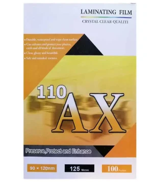 قیمت طلق لمینت براق 125 میکرون سایز 7*10 برند AX