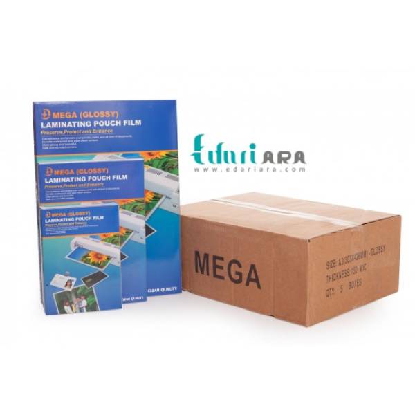 طلق لمینت براق 125 میکرون سایز 9*12 برند MEGA
